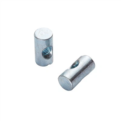 Dado cilindrico con tassello a croce con testa per armadi